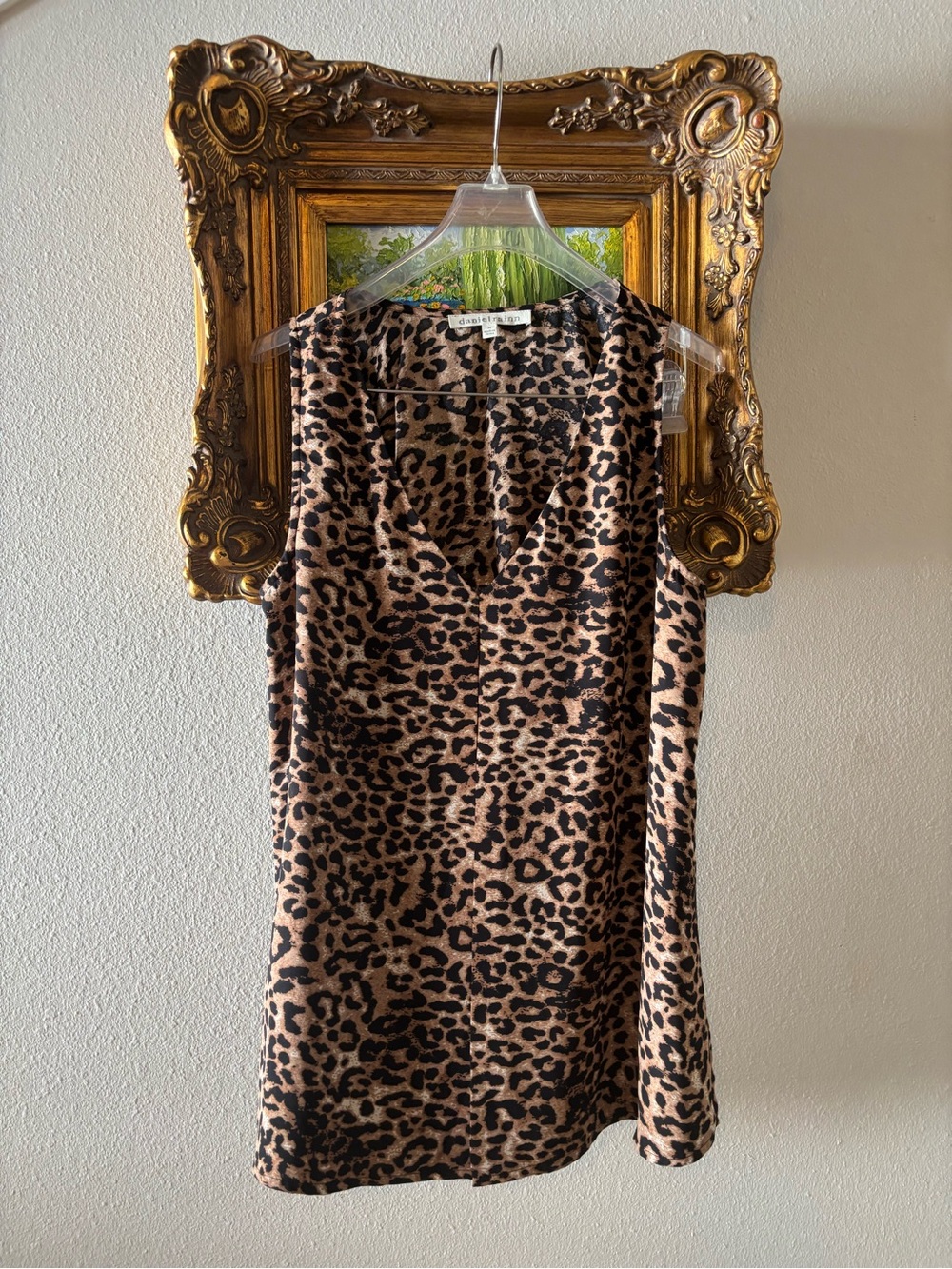 Daniel Rainn V-Neck Leopard Print Top